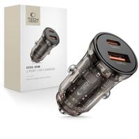 tech-protect cc01 2-port car charger pd45w/qc3.0 black