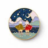 Aurora Rubella and Fin | 8 cm | Metal | Przypinka | Children of the Light