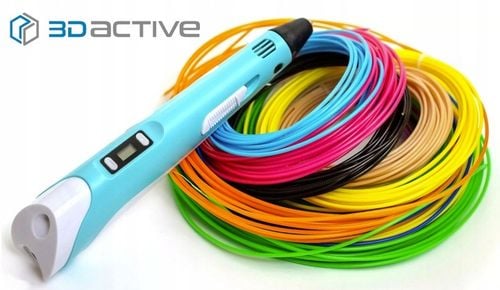 DUŻY ZESTAW WKŁADY DO DŁUGOPISU 3D PEN DLA DZIECI PLA FILAMENTY 40x5m 200 m na Arena.pl