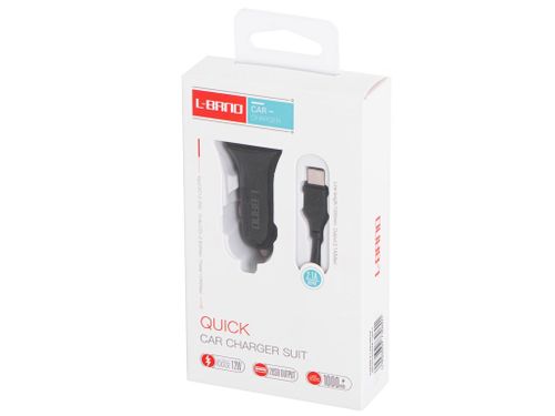 Ładowarka samochodowa Dual USB + Type-c czarna na Arena.pl