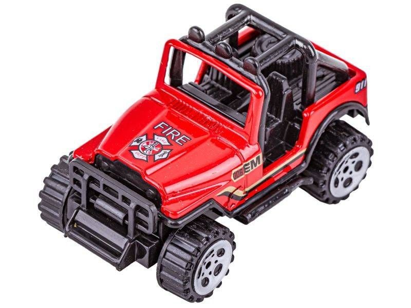 Metalowe Pojazdy Uprzywilejowane, Auta, Resoraki 6 Sztuk Zestaw 1:64 STRAŻ POŻARNA, WÓZ STRAŻACKI zdjęcie 5