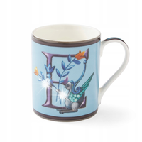 Spode Kubek Kit Kemp Alphabet 340ml literka E na prezent niebieski