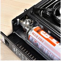 Kuchenka turystyczna gazowa 2w1 z reduktorem na butle walizka iskrownik