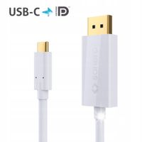 KABEL USB-C USB DO DISPLAYPORT 1.3 4K 18Gbps SONERO XUCC021-015 1,5m BIAŁY