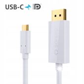 KABEL USB-C USB DO DISPLAYPORT 1.3 4K 18Gbps SONERO XUCC021-015 1,5m BIAŁY
