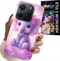ETUI DO XIAOMI NOTE 14 4G - SŁODKI SŁONIK NA RÓŻOWYM TLE CASE +FOLIA