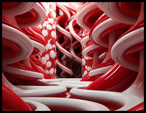 Plakat 65x50cm Czerwone Wiry na Arena.pl