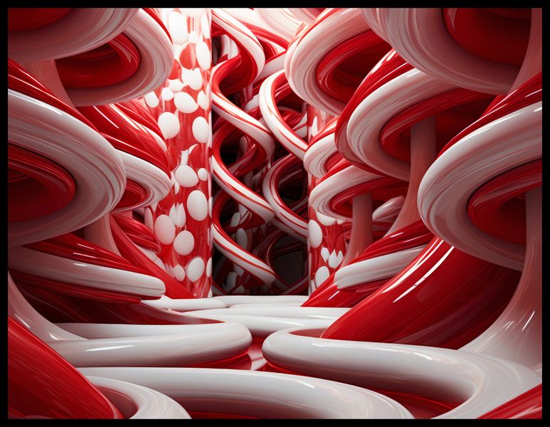 Plakat 65x50cm Czerwone Wiry zdjęcie 2