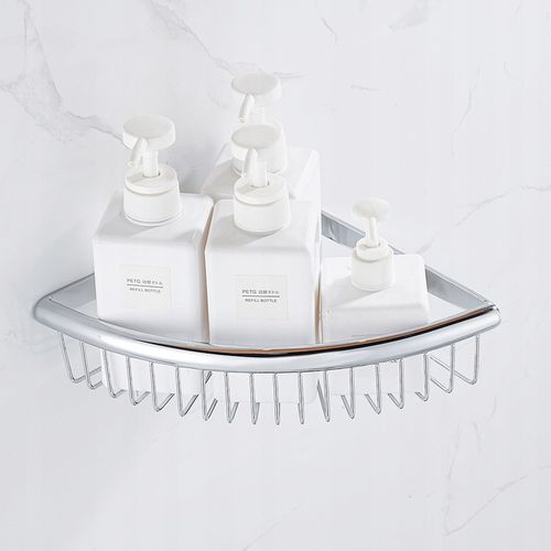 Koszyk półka narożna łazienkowa chrom pod prysznic na Arena.pl