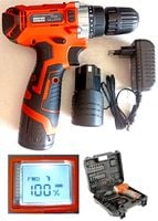 KRAFT&DELE WKRĘTARKA WIERTARKA AKUMULATOROWA 12V LI-ION LCD 2BATERIE KD3068