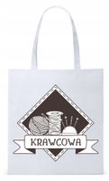 Dla Krawca Krawcowej Torba Eco Biała Shopper Z Nadrukiem Ze Zdjęciem
