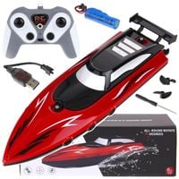 Motorówka Wyścigowa Łódź Łódka Zdalnie Sterowana Wyścigówka - Czerwona