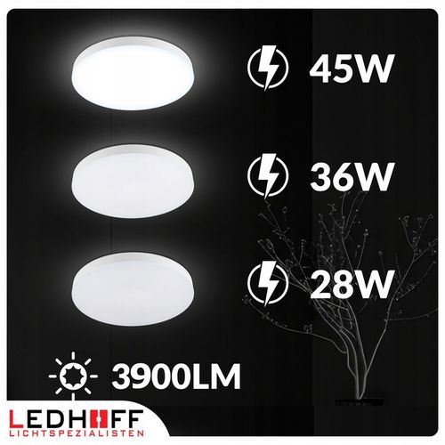 Lampa sufitowa Plafon LED 50cm OKRĄGŁY panel 3 barwy do łazienki na Arena.pl