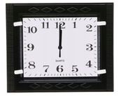 ZEGAR ŚCIENNY 26,5x22cm Prostokątny CZARNY A5901