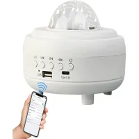 Lampka nocna projektor gwiazd rzutnik zorza nieba głośnik bluetooth