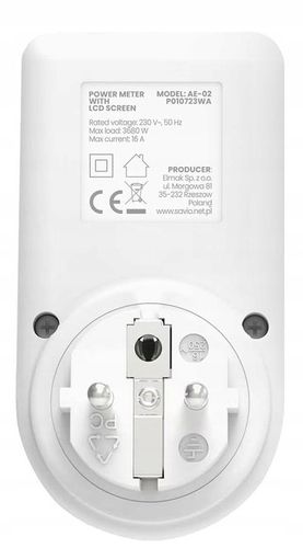 Watomierz Licznik Poboru Kosztu Energii Zużycia Prądu Mocy do Gniazdka kWh na Arena.pl