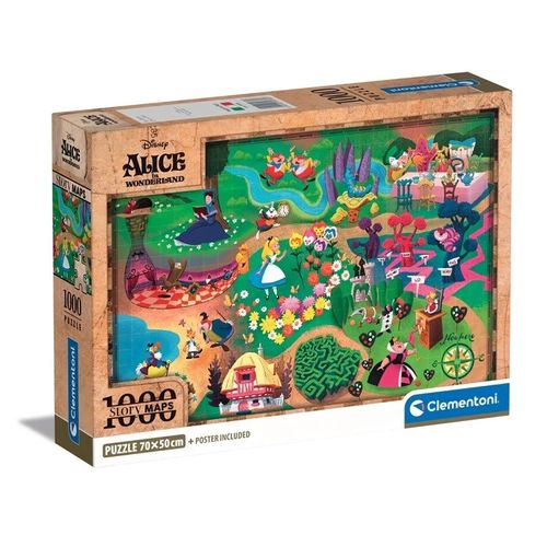 Puzzle 1000 Elementów Compact Disney Maps Alice na Arena.pl