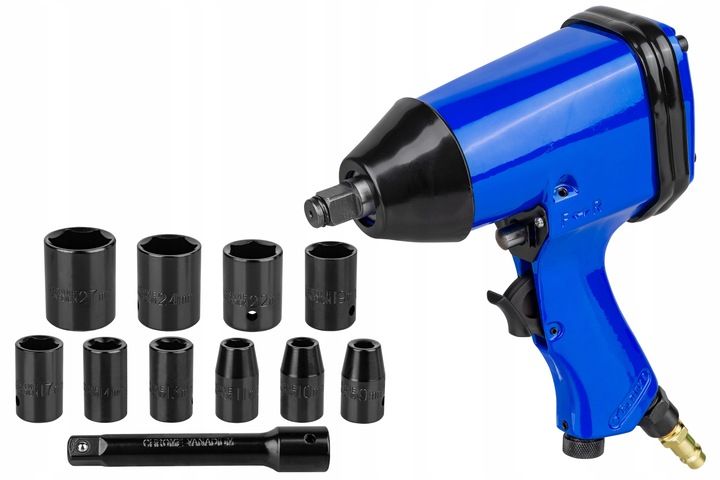 KLUCZ PNEUMATYCZNY UDAROWY 1/2" + NASADKI zdjęcie 13