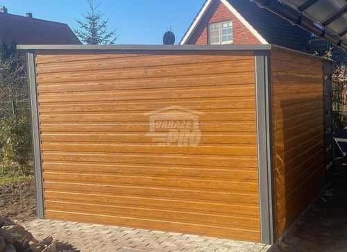 Schowek domek ogrodowy 3,5x3m + wiata 0,7m drzwi okno dach GP607 na Arena.pl