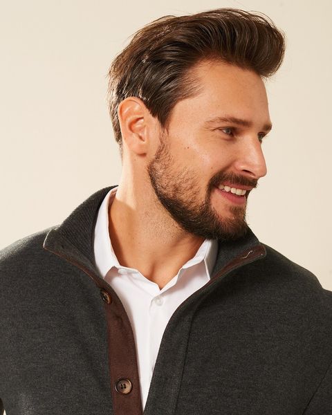 Sweter męski bawełniany antracyt Deville Rozmiar - M zdjęcie 4