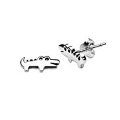 srebrne kolczyki krokodylki