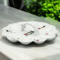 TALERZ do jajek NA JAJKA płaski porcelanowy PODSTAWKA półmisek WIELKANOC