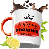 Kubek Pomarańczowy Dla Prawnika Prezent Z Nadrukiem Ze Zdjęciem