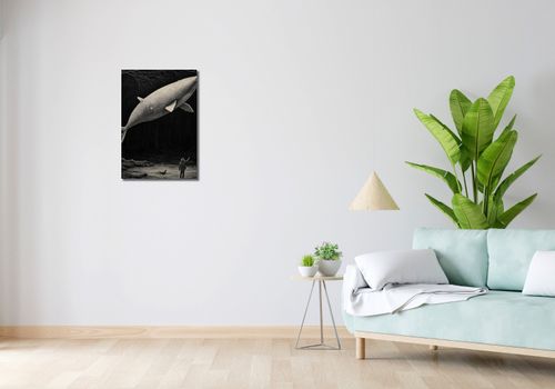 Obraz 40x60cm Biały Wieloryb na Arena.pl