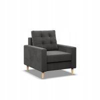 FOTEL BLANK SZARY Wygodny Elegancki PIANKA