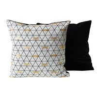 Poduszka Biała czarna poszewka złota ważka aksamit 45x45 cm