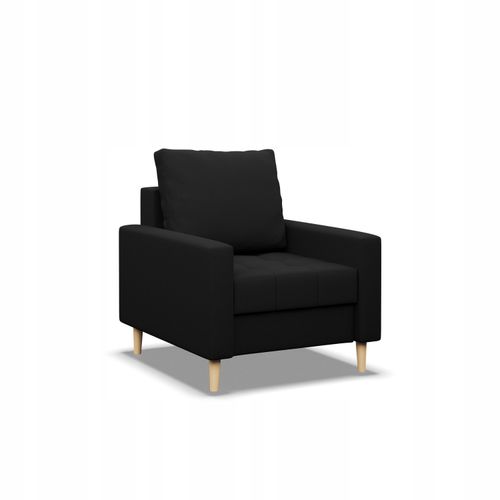 FOTEL ELMA CZARNY Wygodny Elegancki PIANKA na Arena.pl