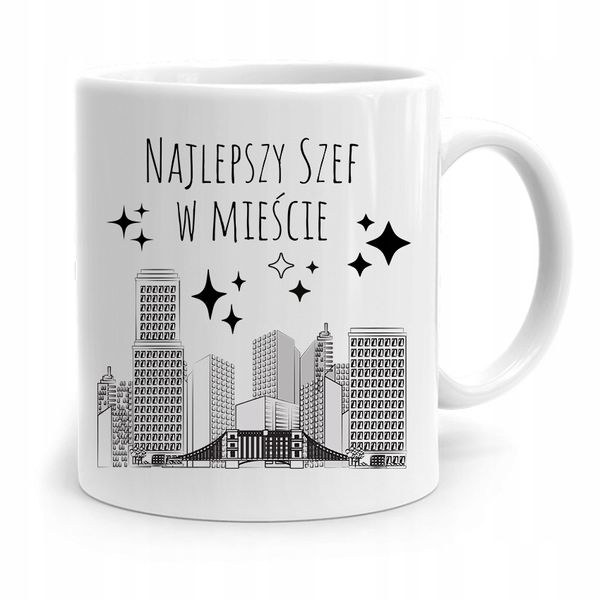 Kubek Prezent Dla Szefa Najlepszy Szef W Mieście Z Nadrukiem Ze Zdjęciem zdjęcie 1