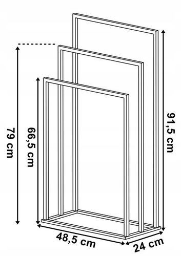 STOJAK NA RĘCZNIKI ŁAZIENKOWE WIESZAK PODŁOGOWY 3 POZIOMOWY CHROMOWANY na Arena.pl