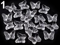 MOTYL PLASTIK PRZEZROCZYSTE 15x18MM 12SZT
