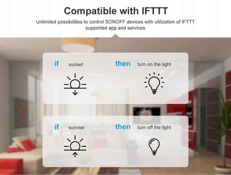 Przełącznik Sonoff RF WiFi + RF433Mhz zdjęcie 9