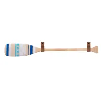 Pagaj John Paddle Ozdoba Kolorowy Malowany 120 cm WZ8 ze skórzanymi poziomymi zawieszkami 120 cm