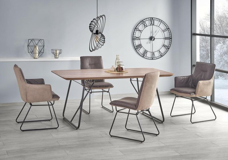 Stół Linked orzech / czarny zdjęcie 2