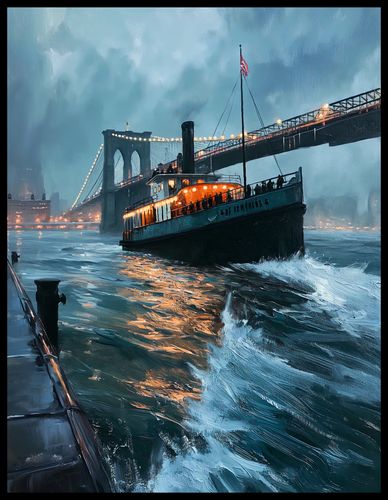 Plakat 50x65cm Stary Parowiec na Arena.pl