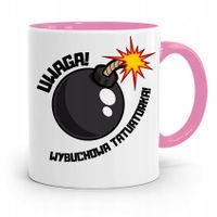 Dla Tatuażystki Tatuażysty Kubek Różowy Na Prezent Z Nadrukiem Ze Zdjęciem
