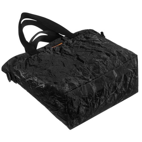 duża torba damska w czarnym kolorze z marmurkowym wzorem, zapinana na Arena.pl