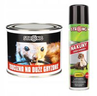 ODSTRASZACZ ŚRODEK PREPARAT NA KUNY +SILNA TRUTKA NA GRYZONIE STRONG ZESTAW