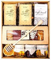 KOSZ PREZENTOWY PREZENT UPOMINEK MIÓD HERBATA NA ŚWIĘTA URODZINY