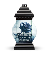 Znicz kapliczka z sentencją "Na zawsze w naszej pamięci"32 cm