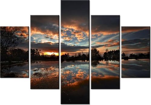 70 100CM OBRAZ 5 ELEM DOBRE PERSPEKTYWY FEANS DRUK PŁÓTNO na Arena.pl