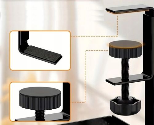 DUŻY ORGANIZER PÓŁKA WIESZAK NA PRZEWODY KABLE POD BIURKO BLAT na Arena.pl