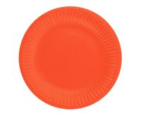 Talerzyki papierowe czerwone jednokolorowe, 18 cm 6 szt.