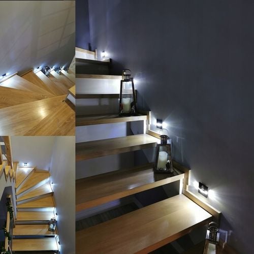 Oświetlenie schodowe oprawa lampka z czujnikiem ruchu i zmierzchu Q8 na Arena.pl