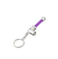 Fajka Metalowa Składana w Formie Breloka Mini do Kluczy Fioletowa