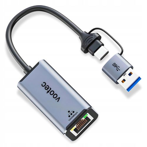PRZEJŚCIÓWKA USB ETHERNET ADAPTER KARTA SIECIOWA LAN GIGABIT RJ45 1000 MBPS na Arena.pl