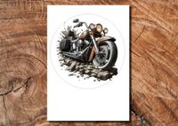 Wydruk cukrowy na tort A4 motocykl motor chopper DIY